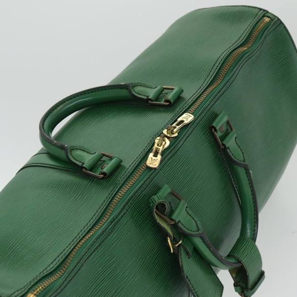 LOUIS VUITTON Epi Keepall 45 Boston Bag Green M42974 LV Auth 85192 - Picture 6 of 16
